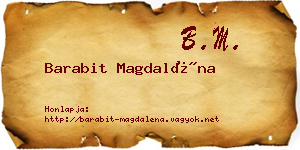 Barabit Magdaléna névjegykártya